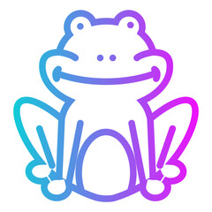 Frog Gradient Icon Design Vector