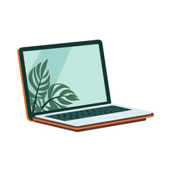 A vector illustration of a laptop