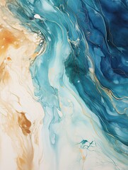 Fototapeta na wymiar Liquid Highways: Stunning Ocean Currents Wall Prints
