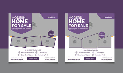 Real estate social media post template, Real estate social media post Design, social media post Design, social media post web banner template