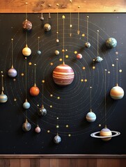 Cosmic Orbits: Solar System Planets Wall Art � Celestial Beauty