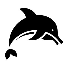 Dolphin Solid Icon Design Vector