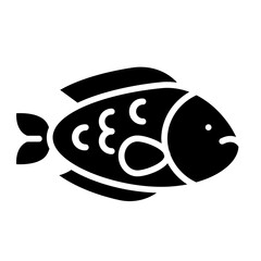 Fish Solid Icon Design Vector