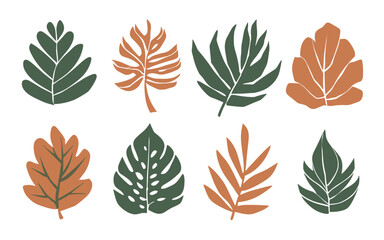 Abstract leaf vector clipart. Spring illustration.