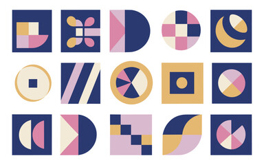 Abstract geometric vector clipart.