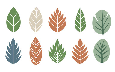 Abstract leaf vector clipart. Spring illustration.