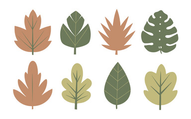 Abstract leaf vector clipart. Spring illustration.