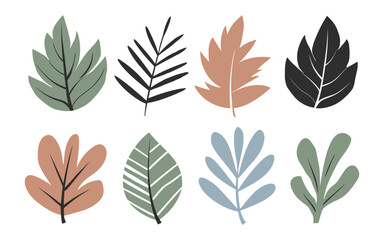 Fototapeta premium Abstract leaf vector clipart. Spring illustration.