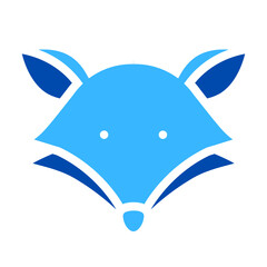 Fox Solid Color Icon Design Vector