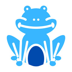 Frog Solid Color Icon Design Vector