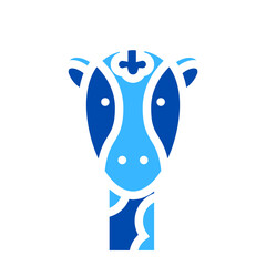 Giraffe Solid Color Icon Design Vector
