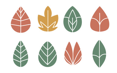 Abstract leaf vector clipart. Spring illustration.