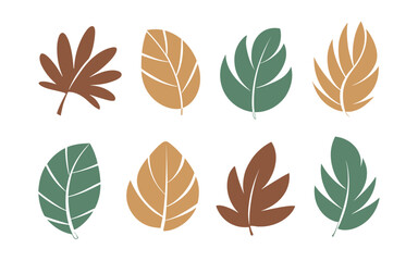 Abstract leaf vector clipart. Spring illustration.