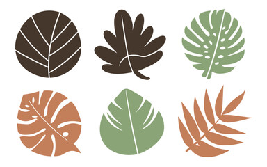 Abstract leaf vector clipart. Spring illustration.
