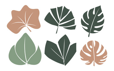 Obraz premium Abstract leaf vector clipart. Spring illustration.