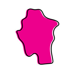 Kayah State of myanmar vector map illustration.