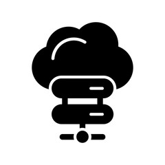Cloud Storage Glyph Icon