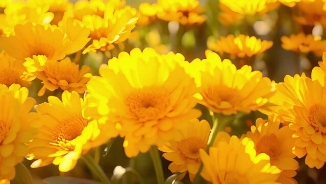The vibrant yellow petals of calendula flowers, believed to have the ability to heal previous heartaches and open ones heart to new love.