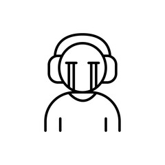 Depression outline icons, minimalist vector illustration ,simple transparent graphic element .Isolated on white background