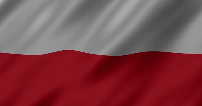 4k 3d Poland Waving Flag loop Animation Background,indonesia waving flag animation background	
