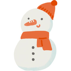 Hand drawn snowman
