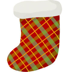 Hand drawn christmas sock