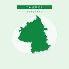 Obraz premium Vector illustration vector of Yambol map Bulgaria