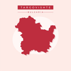 Vector illustration vector of Targovishte map Bulgaria