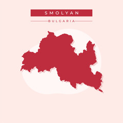 Vector illustration vector of Smolyan map Bulgaria
