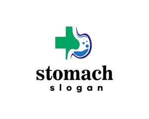 Fototapeta premium stomach medical logo design template plus stomach