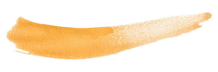 Orange watercolor background. Artistic hand paint. Isolated on transparent background.