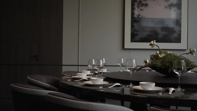 table in dining room