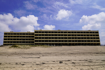 le signal building on the Atlantic coast in Soulac sur Mer before being destroyed due to erosion of the coast via global warming