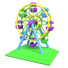 3D Ferris Wheel Illustration