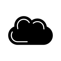 Black Cloud Glyph Icon