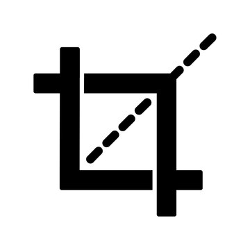 Crop Tool Glyph Icon