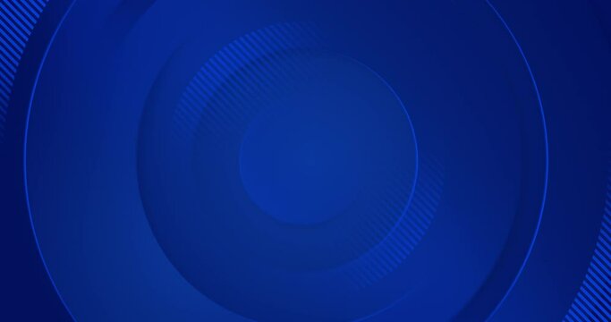 4k Trendy navy blue round frames for business projects' cover. Universal circular animation. Creative elegant sport brochure. Seamless looped motion design. Diagonal stripes pattern. Soft shadow