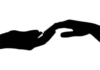 silhouette of a hand holding something