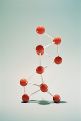 Minimalistic representation of a chemical structure, ideal for chemistry-related scientific papers.