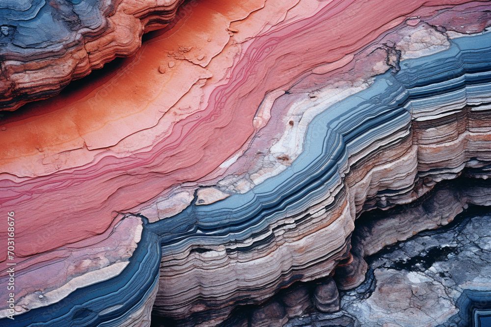 Leinwandbilder abstract geologic layers: minimalistic representation of geological layers for articles in earth sci