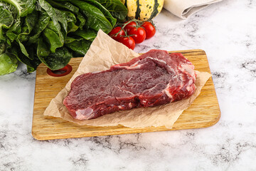Raw rib eye beef premium steak