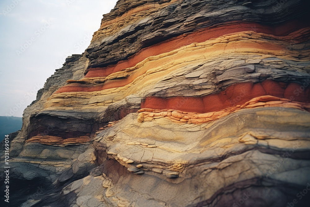 Aufkleber minimalistic representation of geological processes for earth sciences publications.