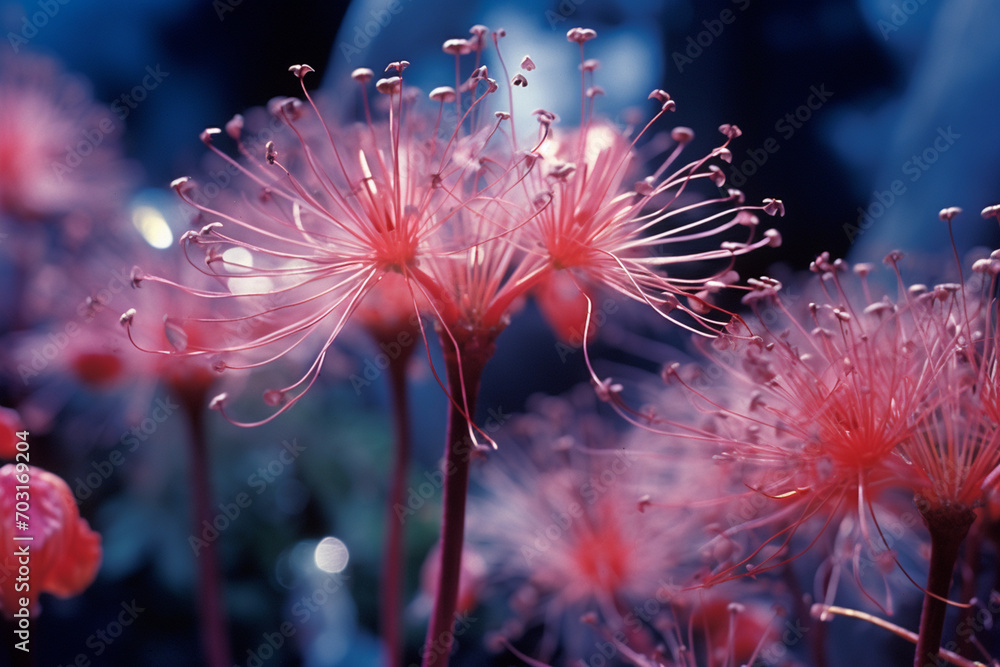 Aufkleber a burst of abstract poisonous blossoms, showcasing their allure with a touch of danger.