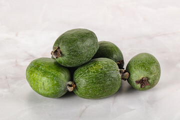 Fresh sweet juicy ripe feijoa
