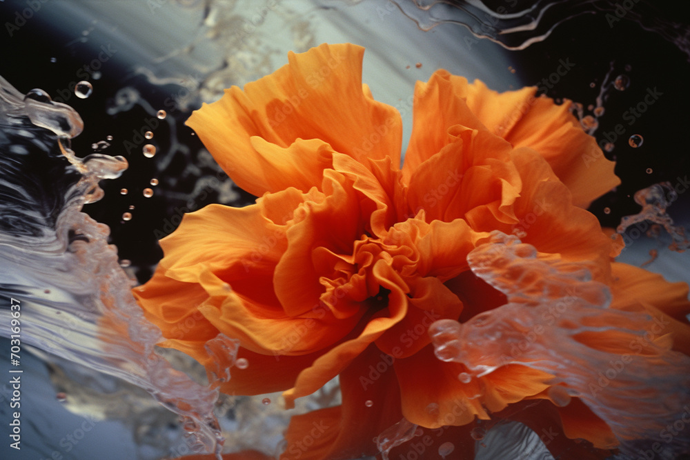 Aufkleber a cascading abstract bloom, visually stunning yet conveying the inherent danger of its toxicity.
