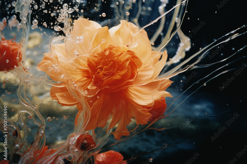 Aufkleber a cascading abstract bloom, visually stunning yet conveying the inherent danger of its toxicity.