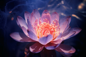 Abstract illumination of a lethal lotus, capturing the deadly beauty within its petals.