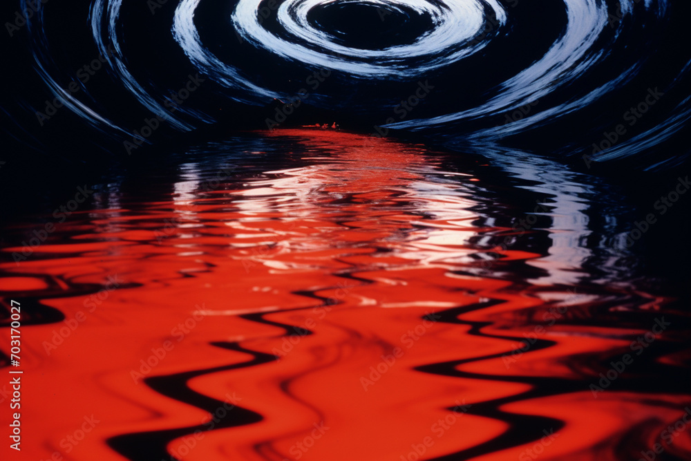 Poster abstract mirage of a venom vortex, creating a visually intense and dangerous optical illusion.
