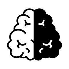 Brain solid glyph icon