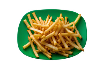 French fries or fried potatoes in a plate PNG image